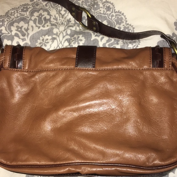 Faux leather shoulder bag with buckle detail. - Picture 5 of 5